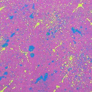 Possibilities Cotton Fabric Pink Neon Splatter Avlyn Creations 20 x 42